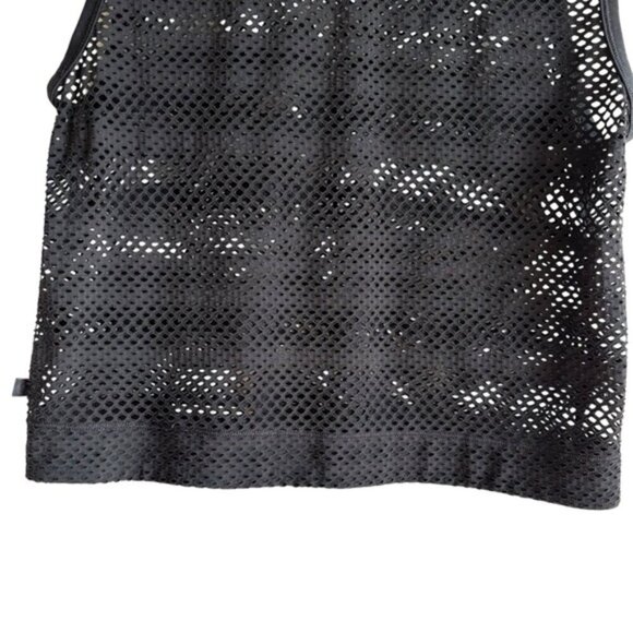 Lululemon Sweat Your Heart Out Tank Size 4 Black Mesh - Picture 6 of 7